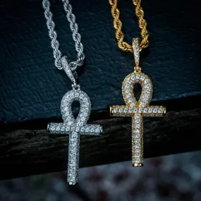 Small Diamond Egyptian Cross Necklace