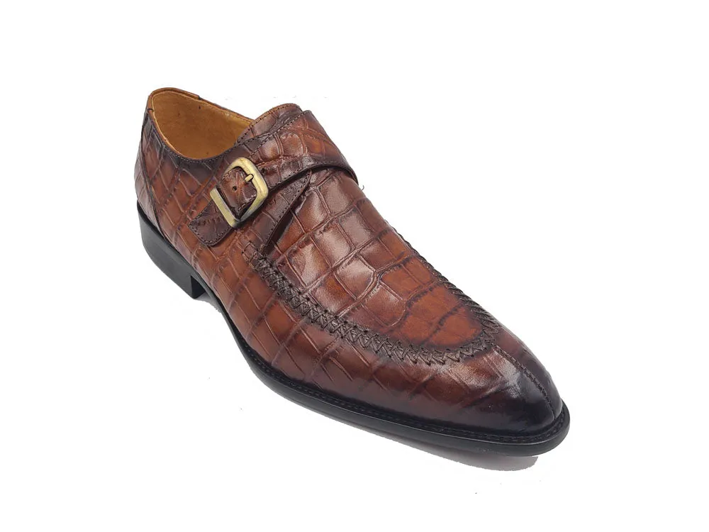 Split Toe Loafer with Single Monk Buckle