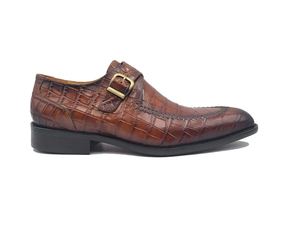 Split Toe Loafer with Single Monk Buckle