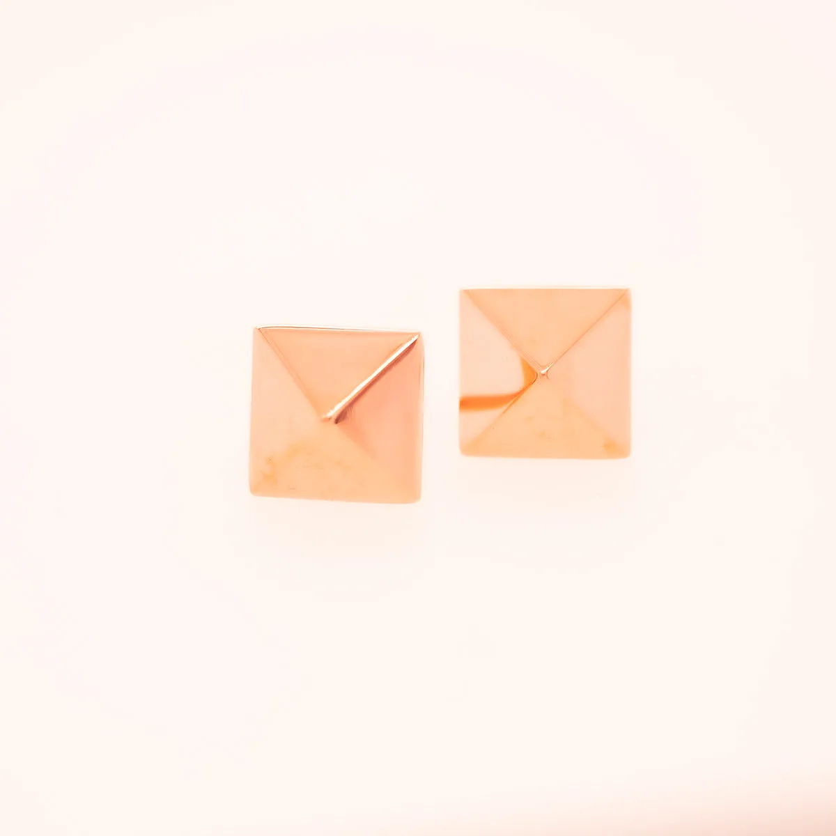 Square Pyramid Stud Earrings