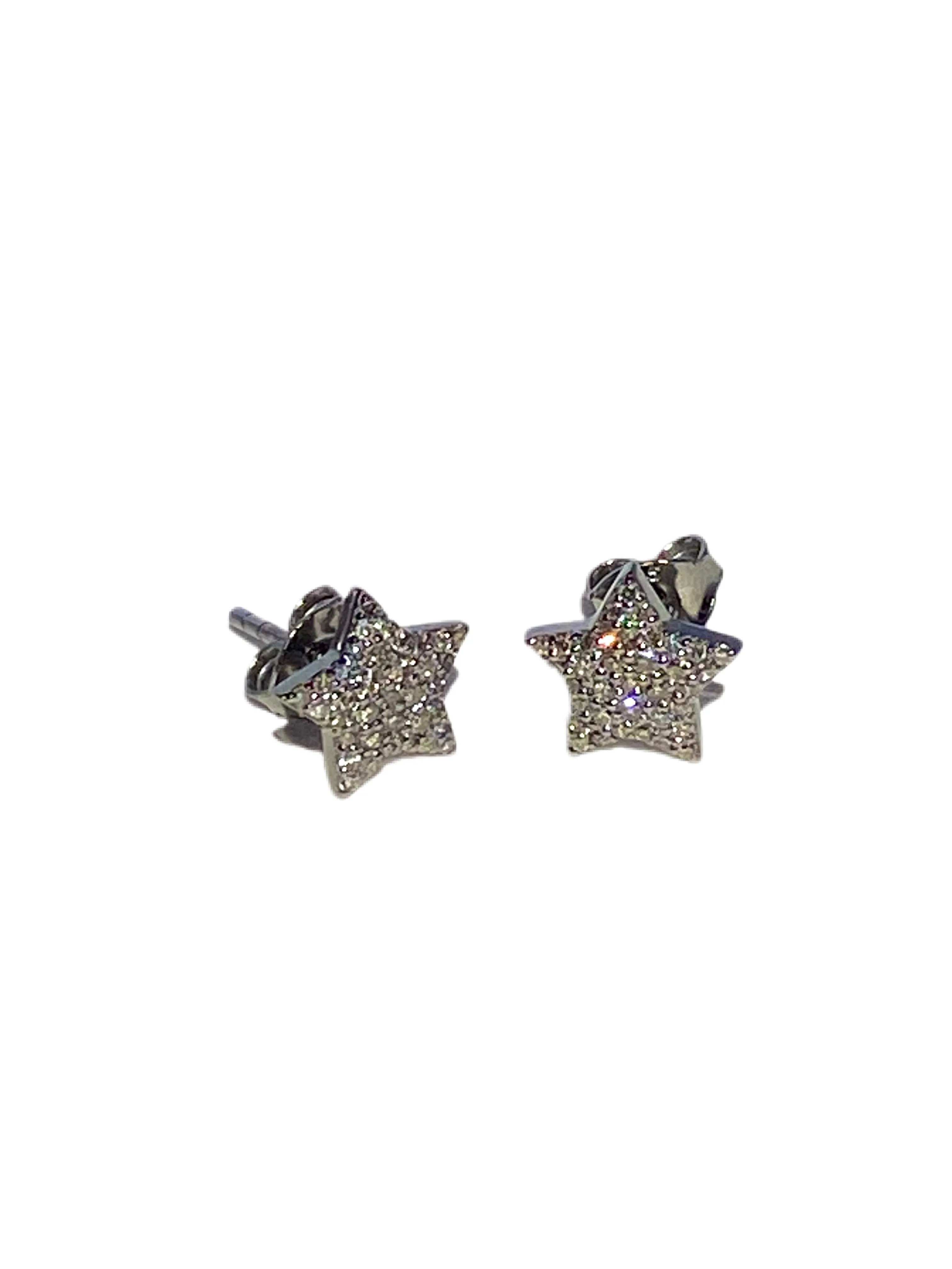 S.Row Designs Sterling Diamond Star Studs