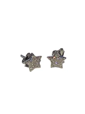 S.Row Designs Sterling Diamond Star Studs