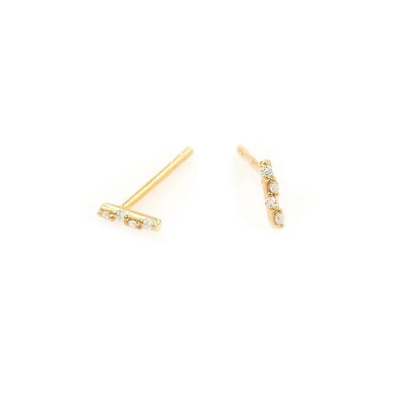 Starry Diamond Bar Earrings