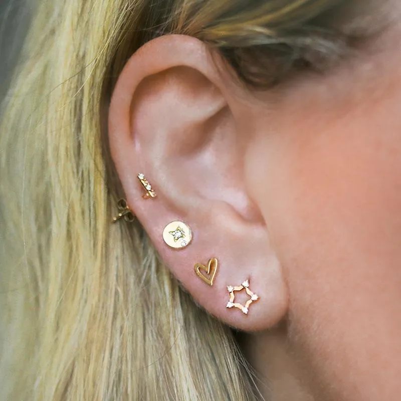 Starry Diamond Bar Earrings