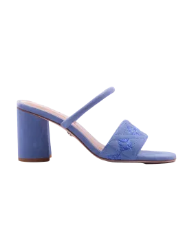 Steel Blue Quilted Diamond Mule 75