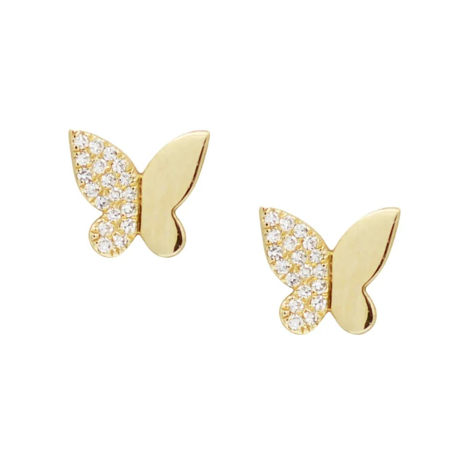 Stunning Butterfly Diamond Studs | Shop Now