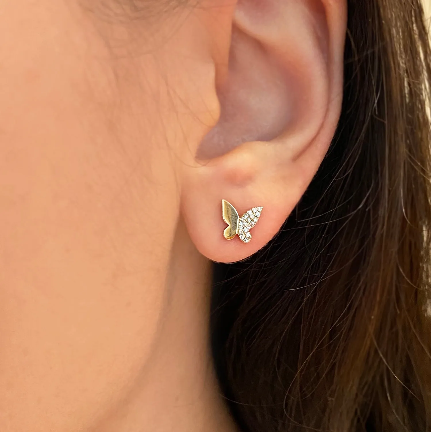 Stunning Butterfly Diamond Studs | Shop Now