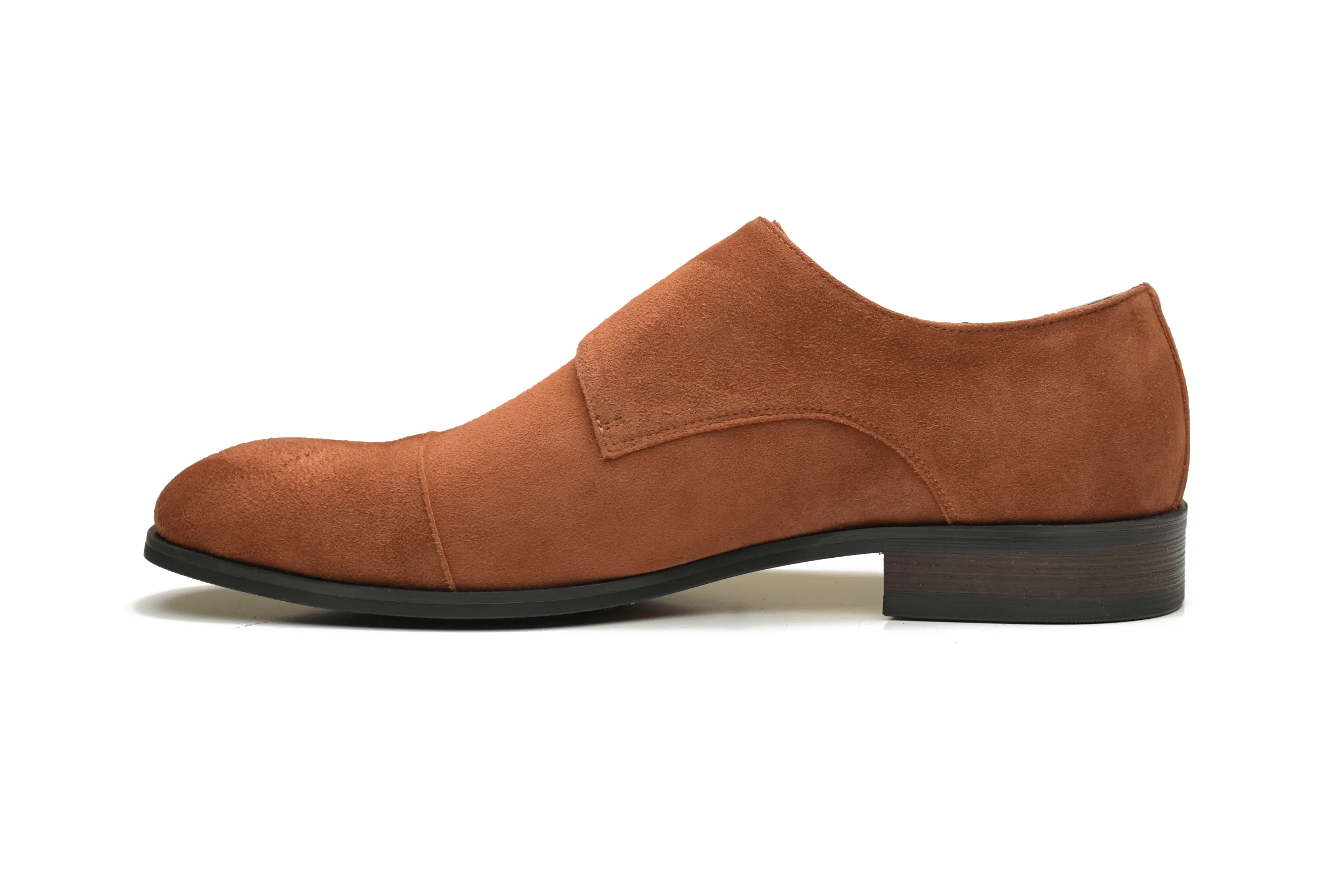 Tan Double Monk Strap Shoes by SIMONS