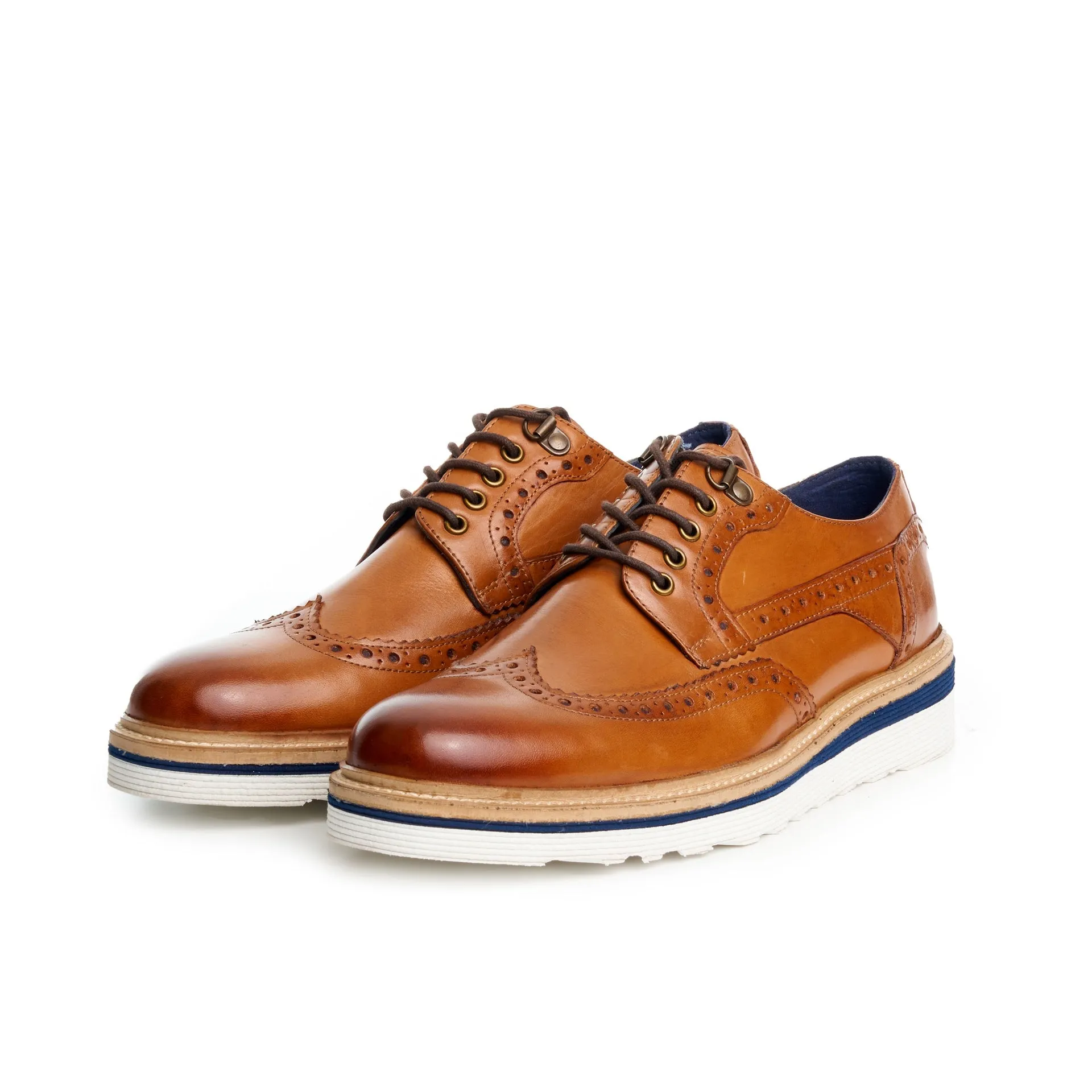 Tan wedge brogue shoes - Ripley 3.0 model