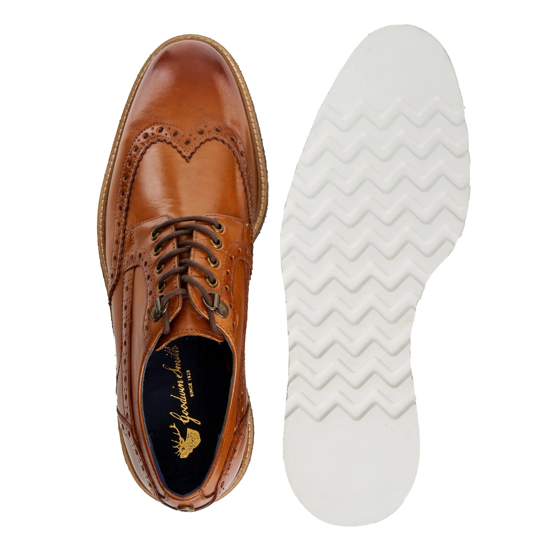 Tan wedge brogue shoes - Ripley 3.0 model