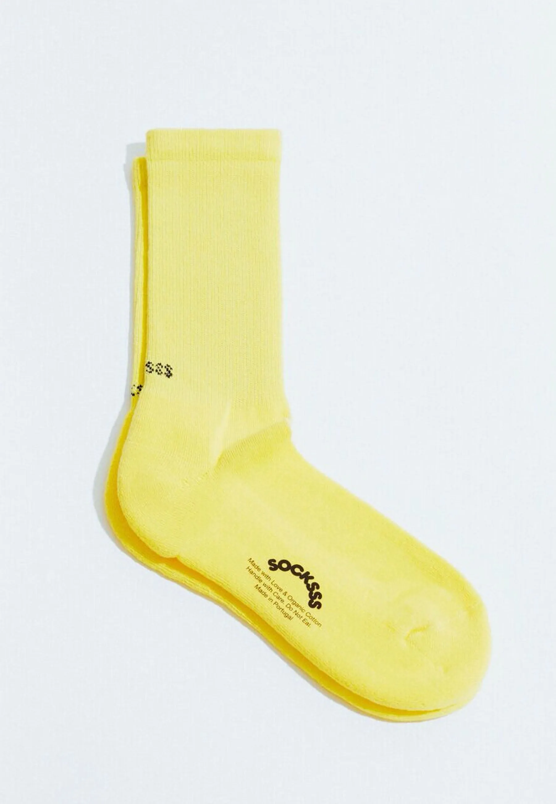 Tennis Solid Socks - lemon snow