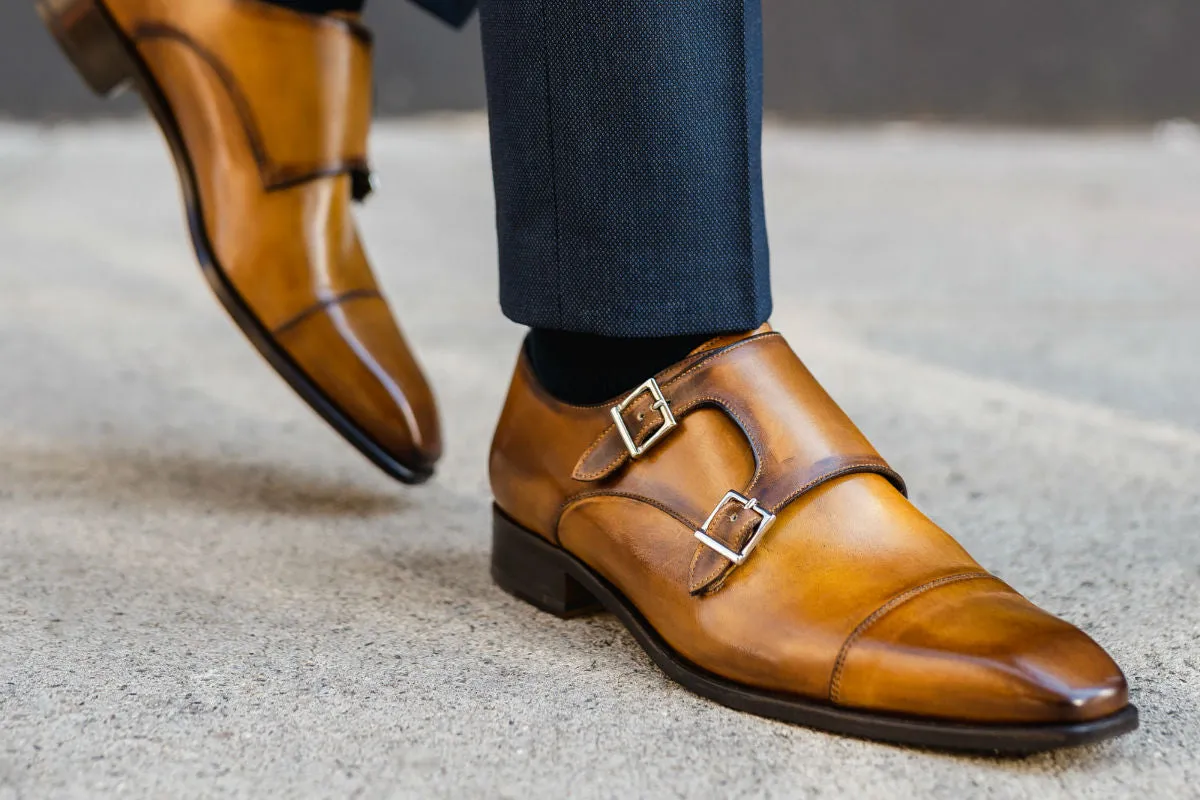 The Burton Double Monk Strap - Tobacco | Buy Now