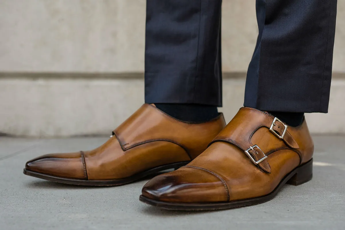 The Burton Double Monk Strap - Tobacco | Buy Now