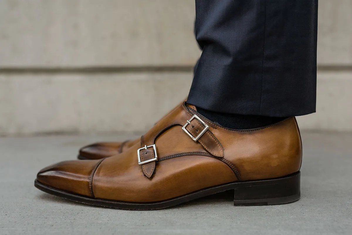 The Burton Double Monk Strap - Tobacco | Buy Now