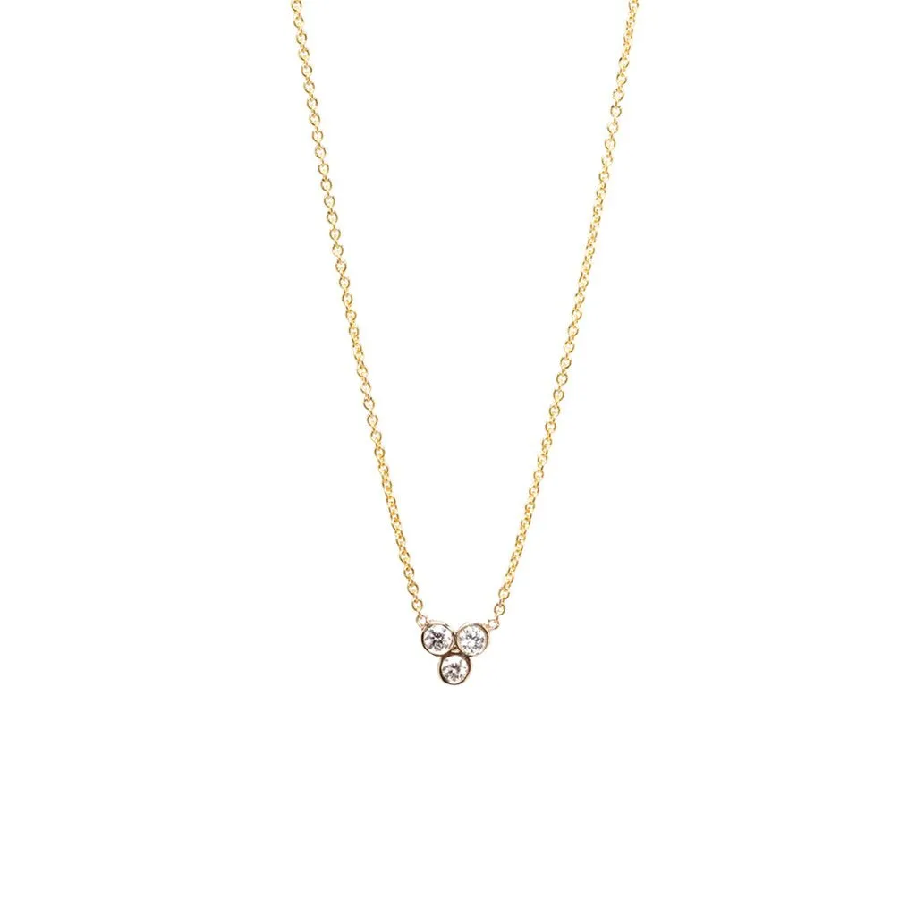 Three Stone Diamond Necklace