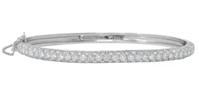 Tiffany & Co. Platinum Bangle Bracelet with 5.00 CTW Round Brilliant Diamonds