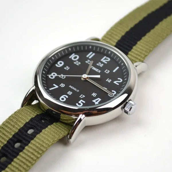 Timex Weekender Black Khaki Black Nato Strap