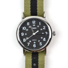 Timex Weekender Black Khaki Black Nato Strap