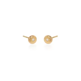 Tiny Diamond Stud Earrings