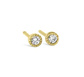 Tiny Stud Earrings Solitaire