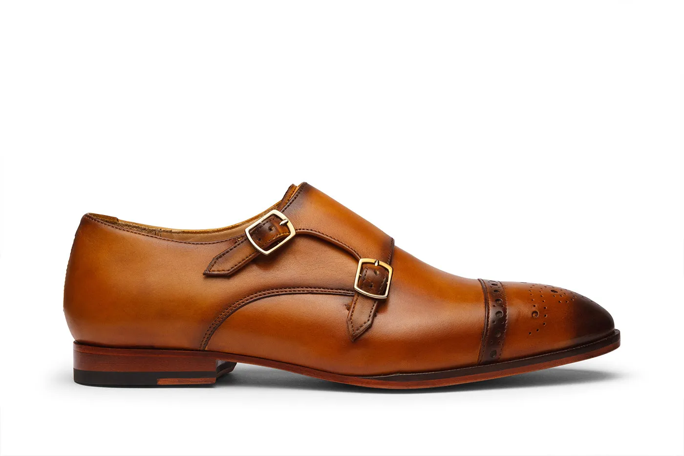 Toe Cap Monk Strap Brogues