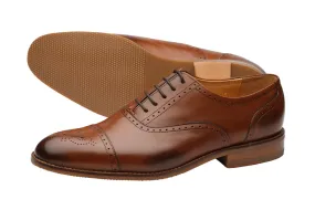 Toecap Brogue Oxford Brown - Medallion Men's Shoes