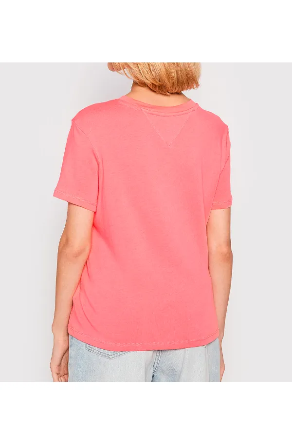 Tommy Hilfiger Women Metallic Logo Tee Pink