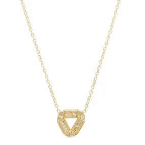 Triangle Diamond Necklace with Open Design