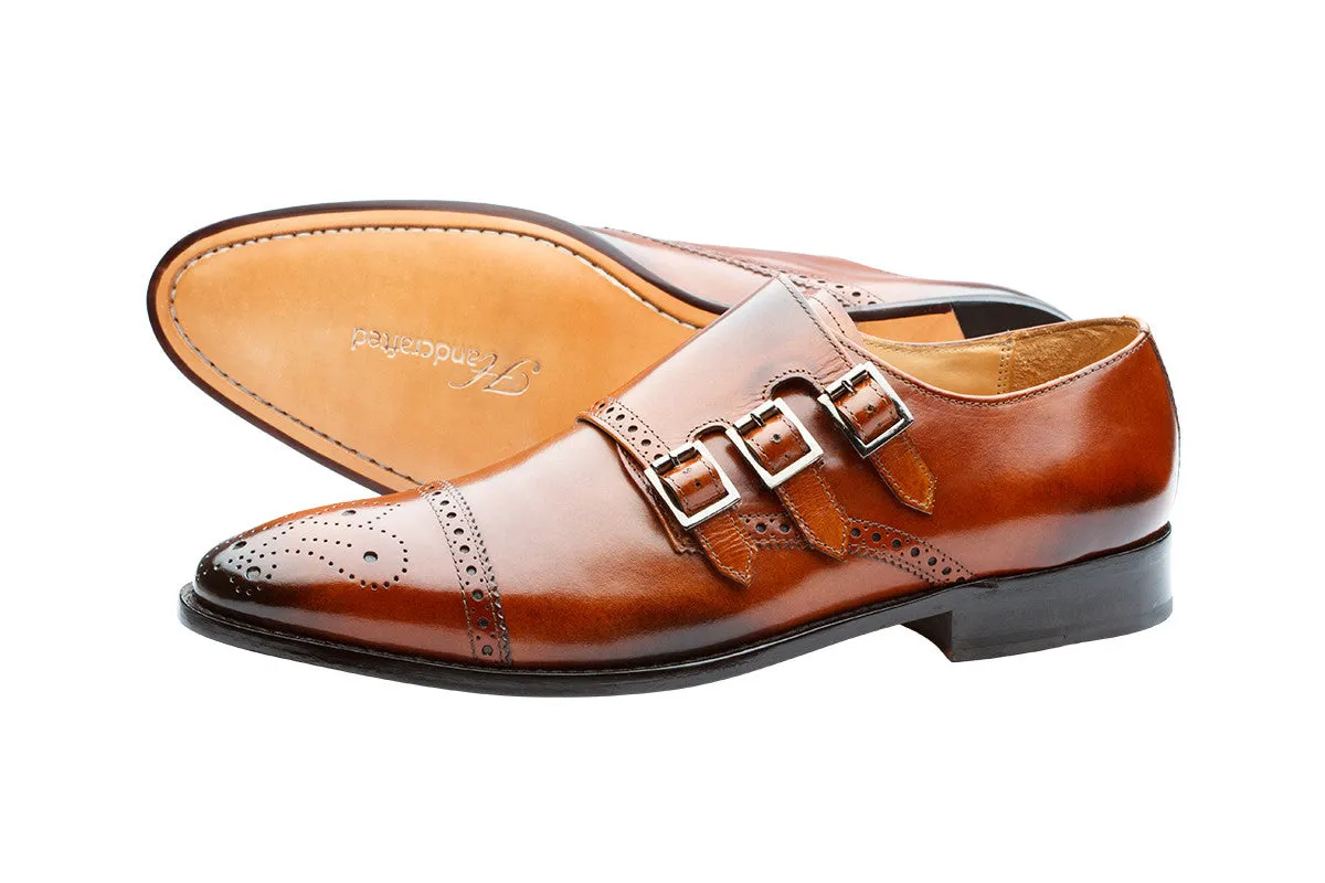 Triple Strap Brogue Monk - Bruno