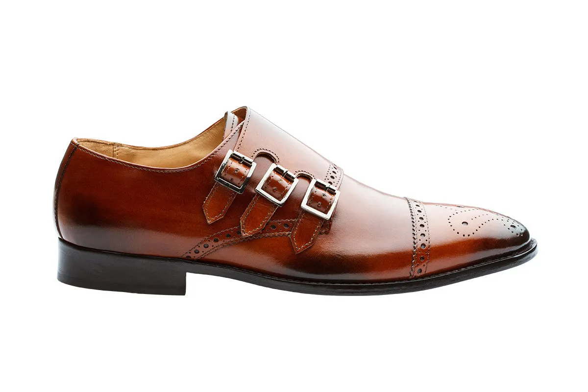 Triple Strap Brogue Monk - Bruno