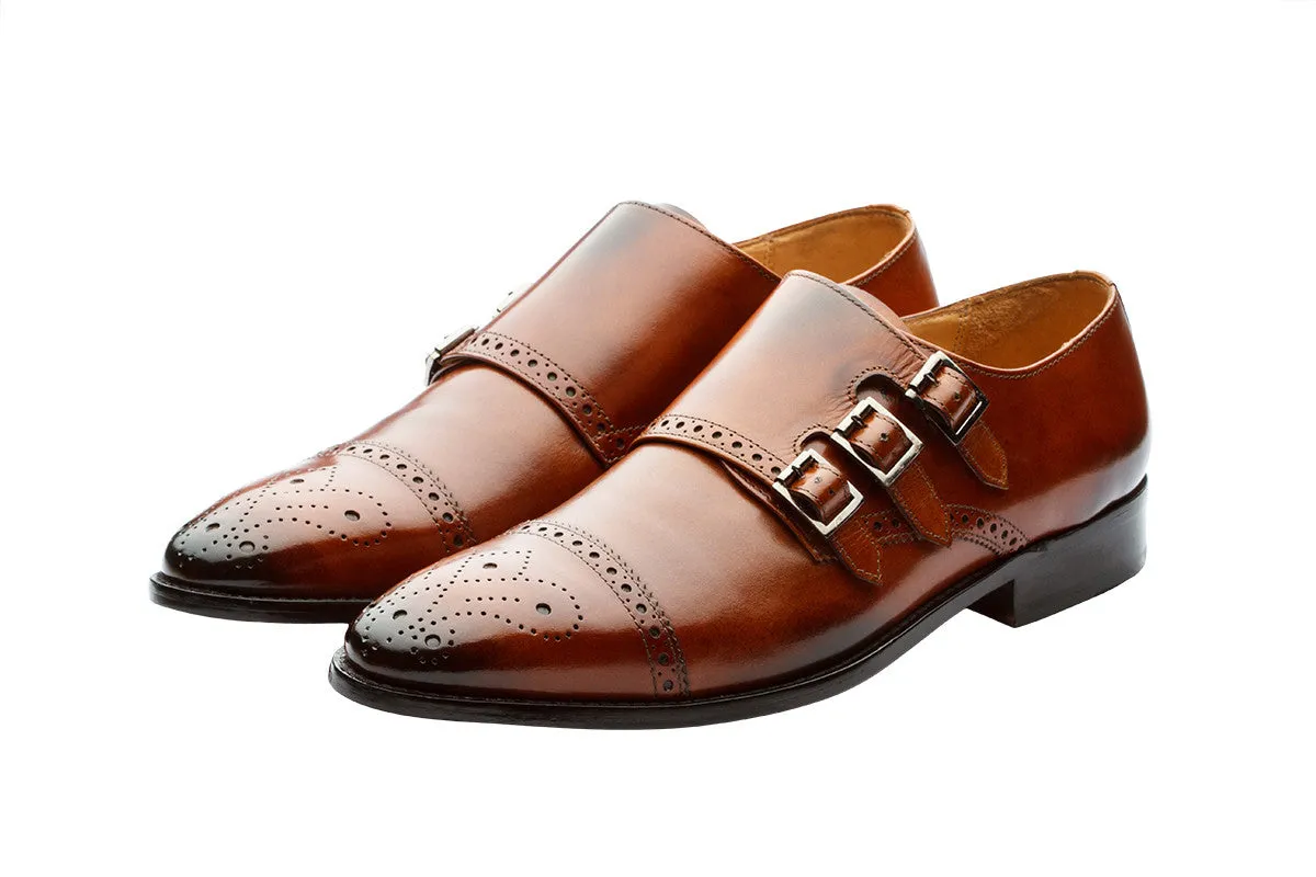 Triple Strap Brogue Monk - Bruno