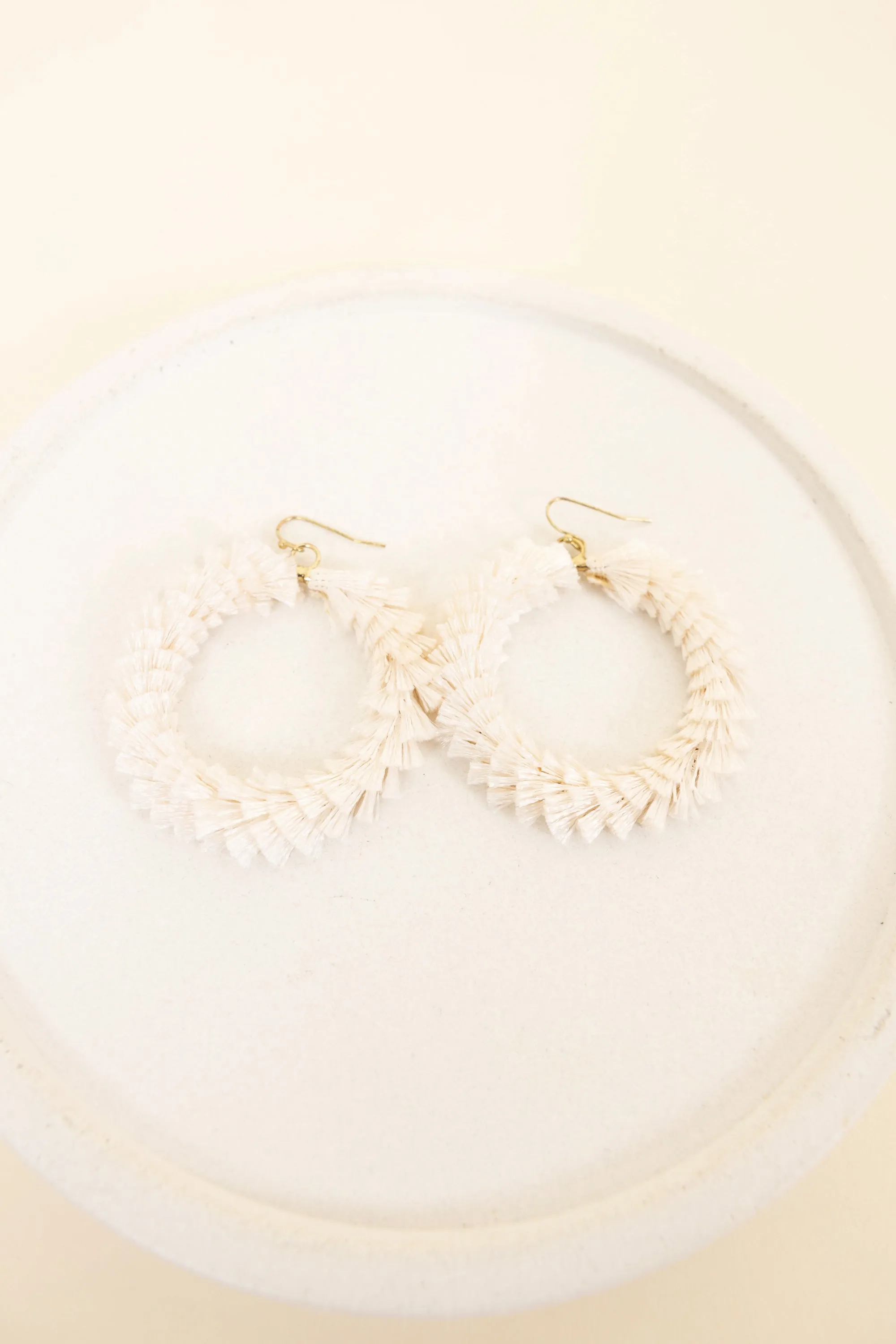 Twirl Around Earrings, Ivory