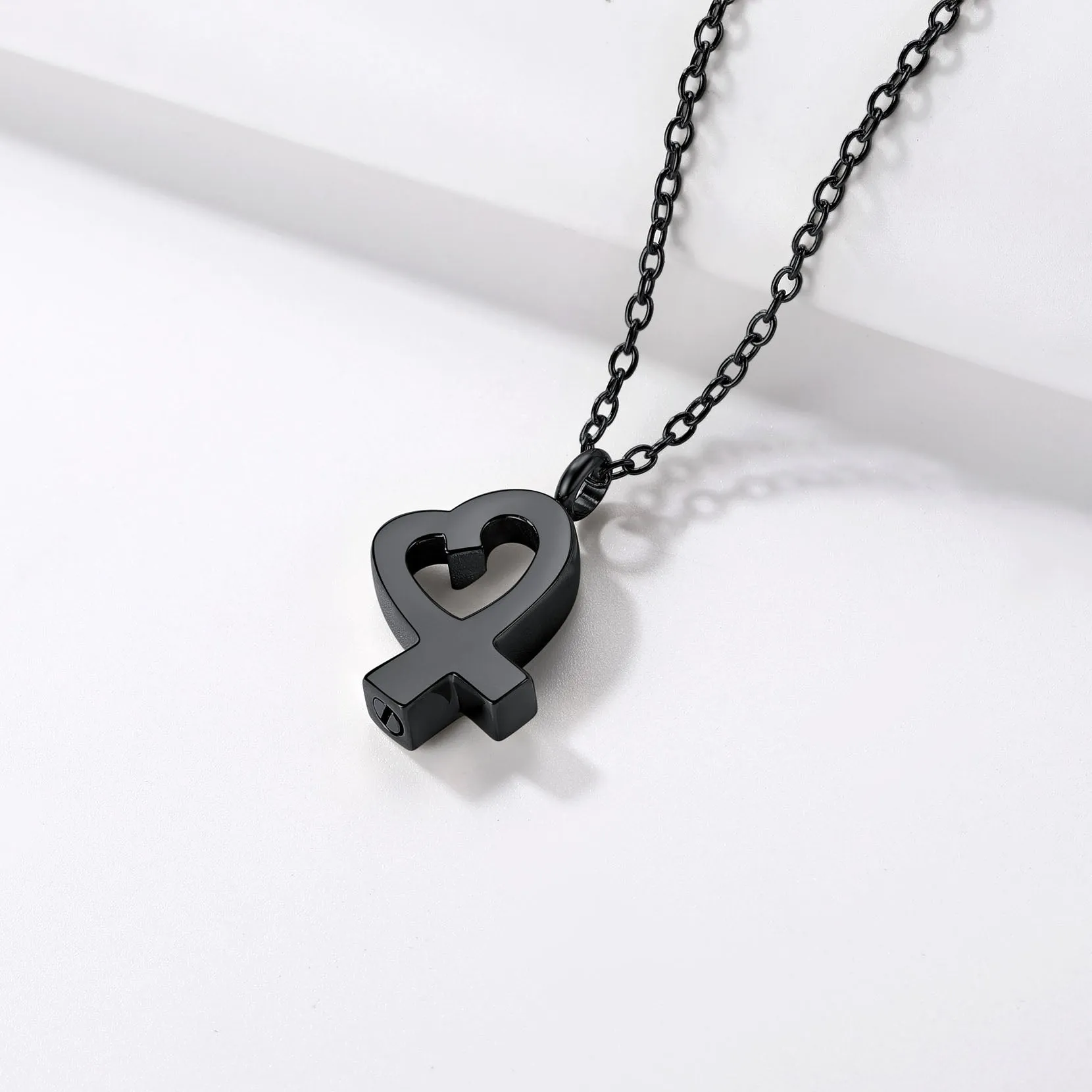 U7 Jewelry Custom Heart Ribbon Pendant Urn Necklace for Ashes Cremation Memorial Jewelry