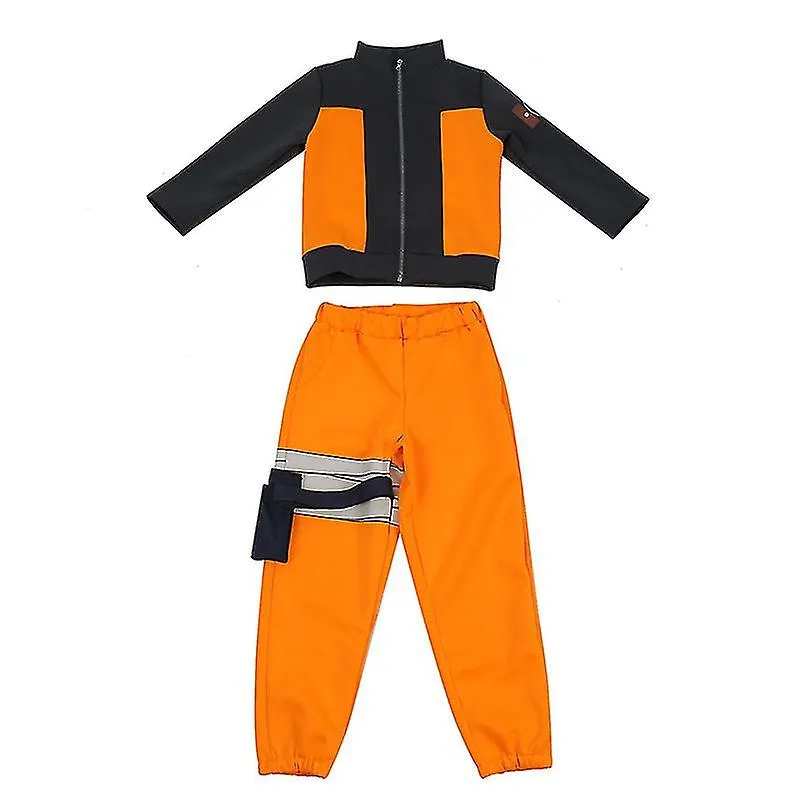 Uzumaki Naruto Costumes for Kids - Children's Halloween Naruto Clothing Set with Jacket, Pants, and Headband