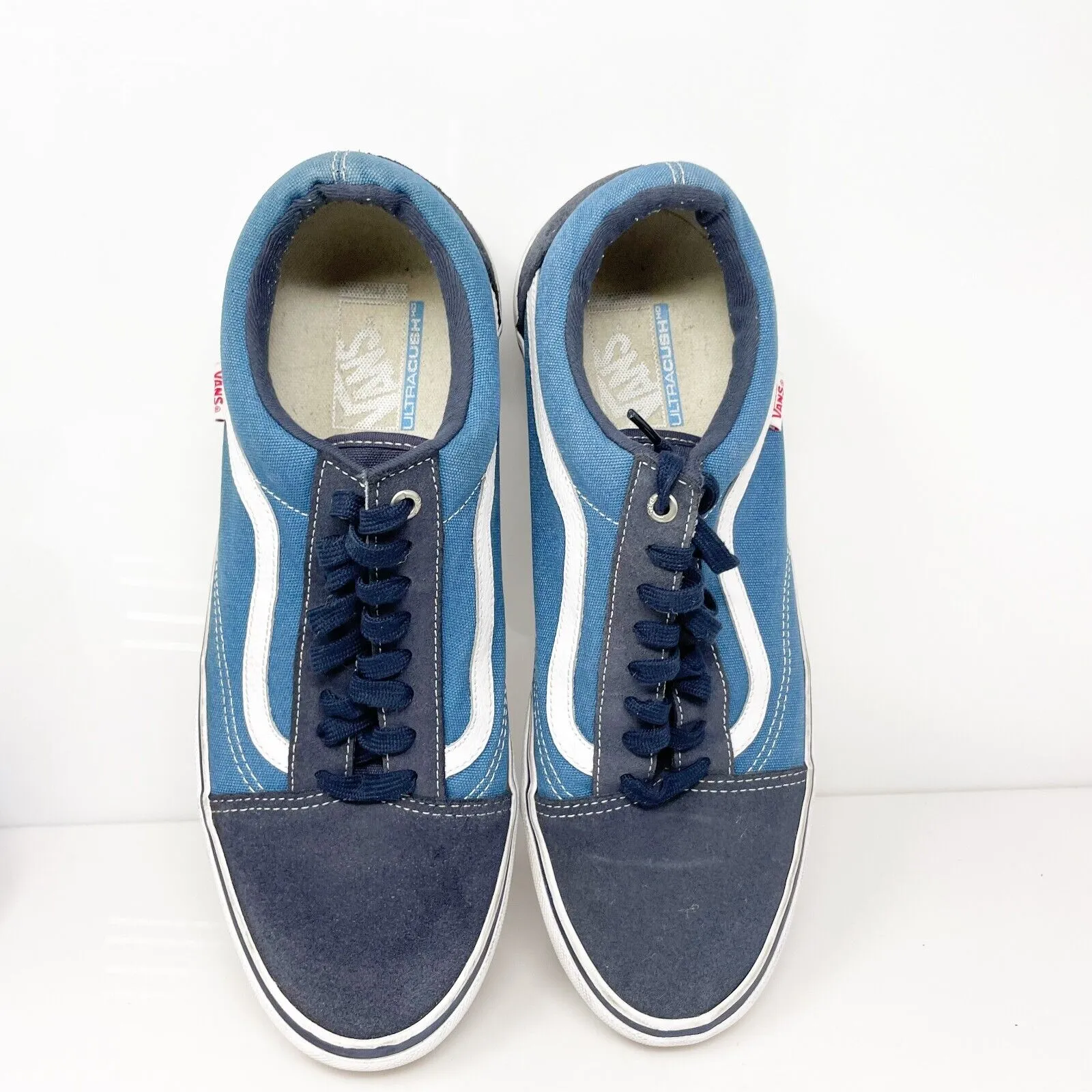 Vans Mens Off The Wall 721454 Blue Casual Shoes Sneakers Size 13