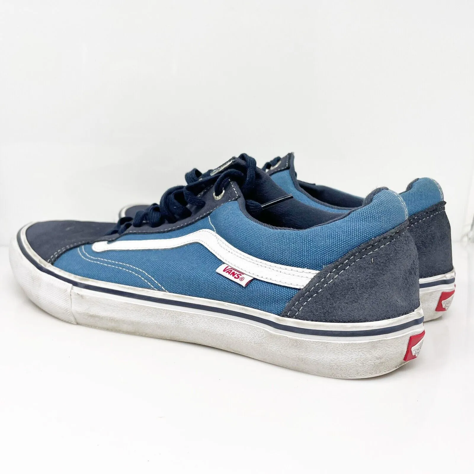 Vans Mens Off The Wall 721454 Blue Casual Shoes Sneakers Size 13