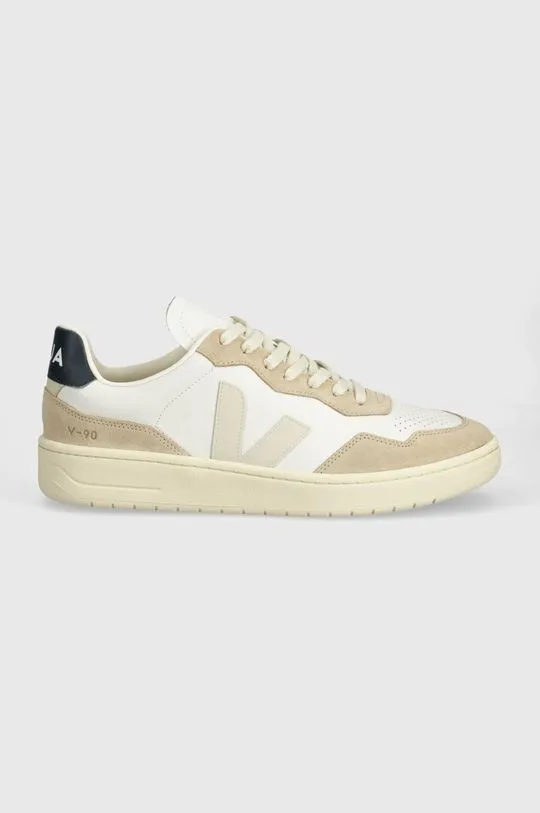 Veja leather sneakers V-90 beige color VD2003461