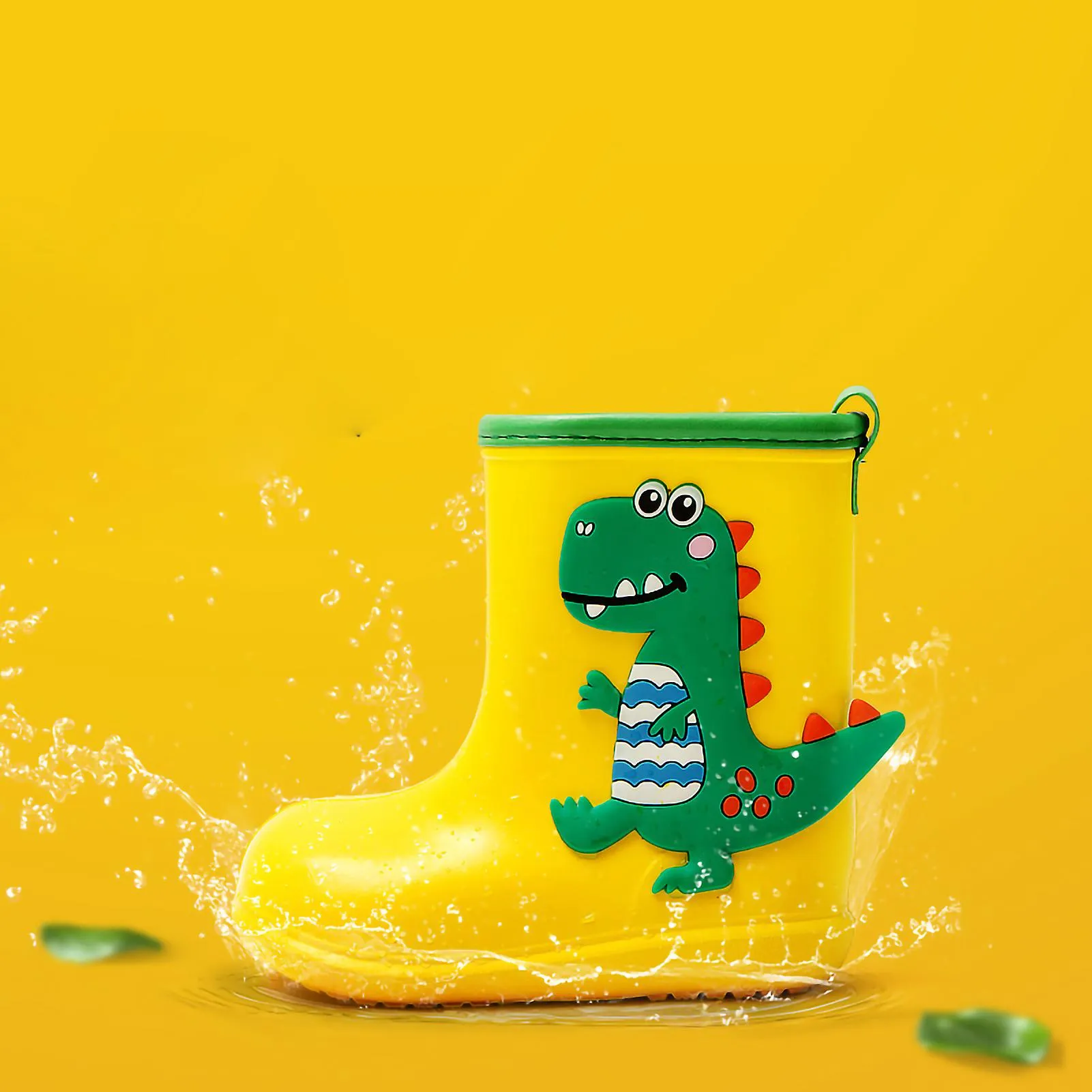 Waterproof Cartoon Pattern Rain Boots for Kids - 16cm / 6.3in, Yellow