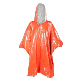 Waterproof Emergency Rain Poncho and Survival Blanket.