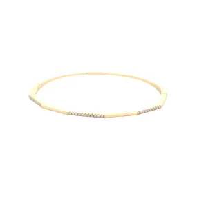 WD1275 gold diamond open bangle bracelet