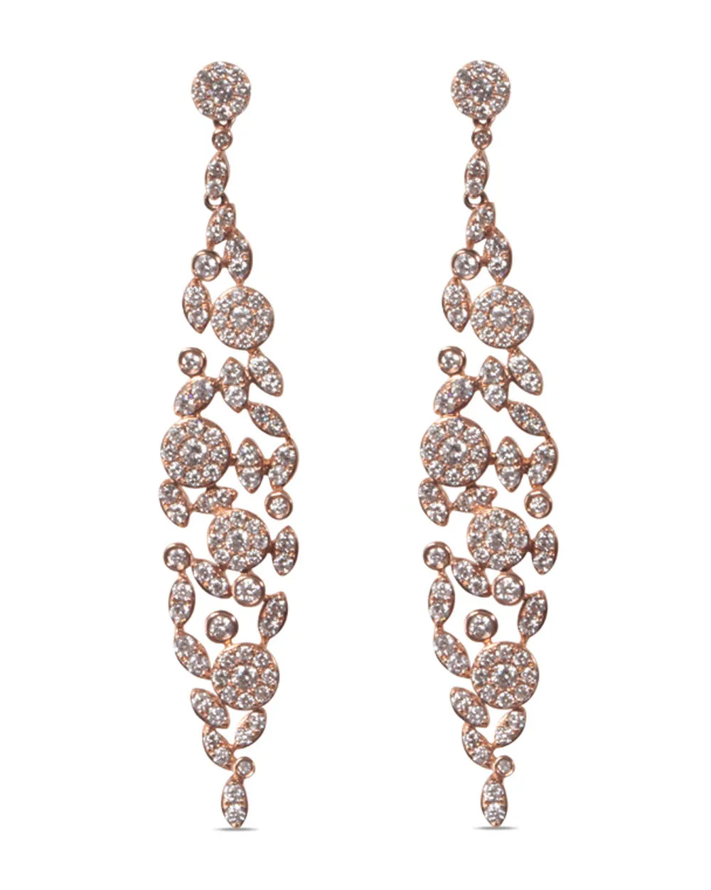 White Diamond Drop Earrings