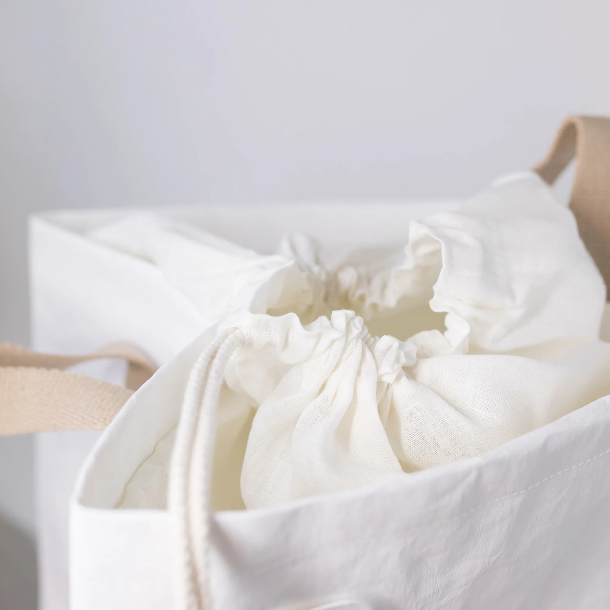 White Washable Paper Laundry Bag