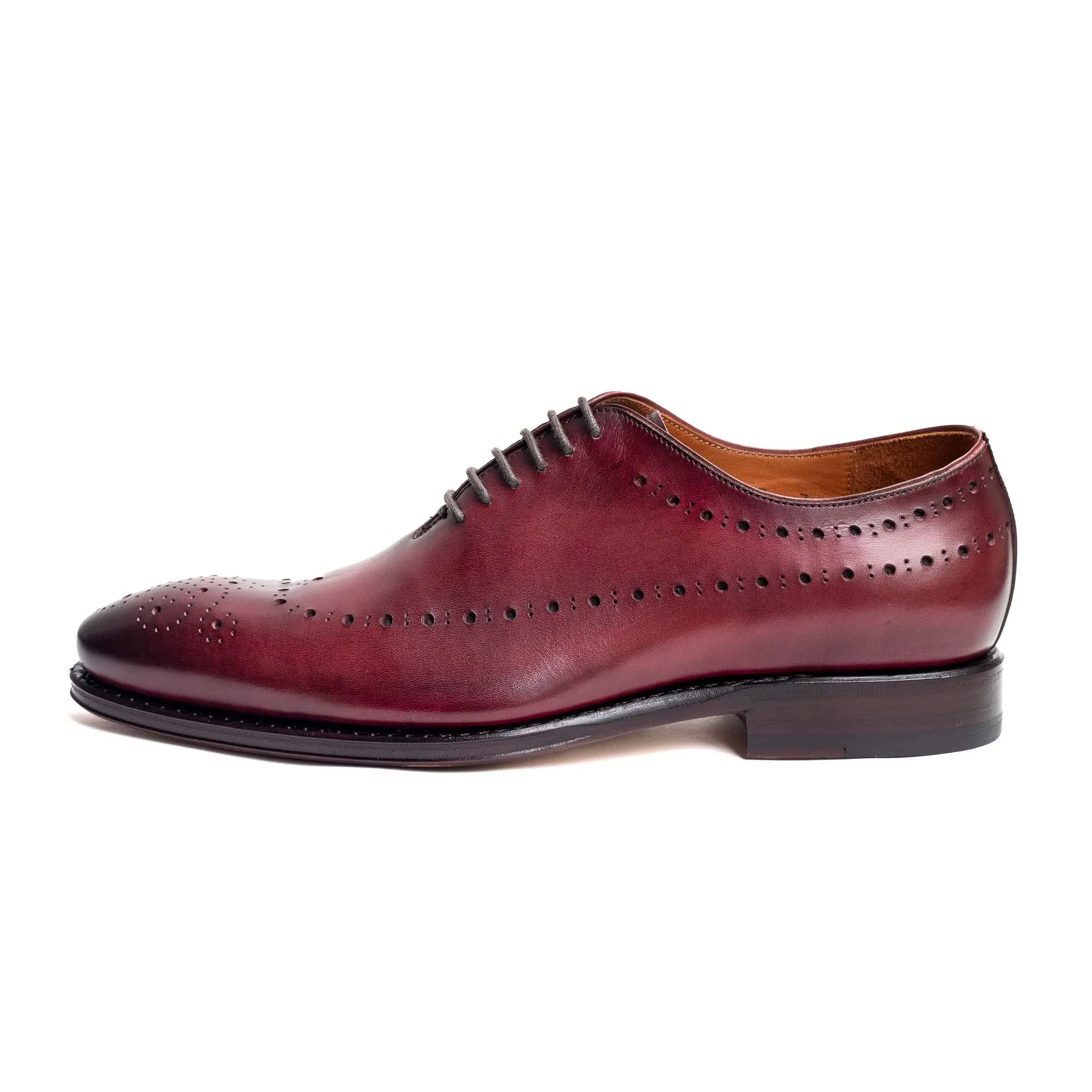 Whole Cut Oxford Burgundy 98464 - Men's Vegano Crust Footwear