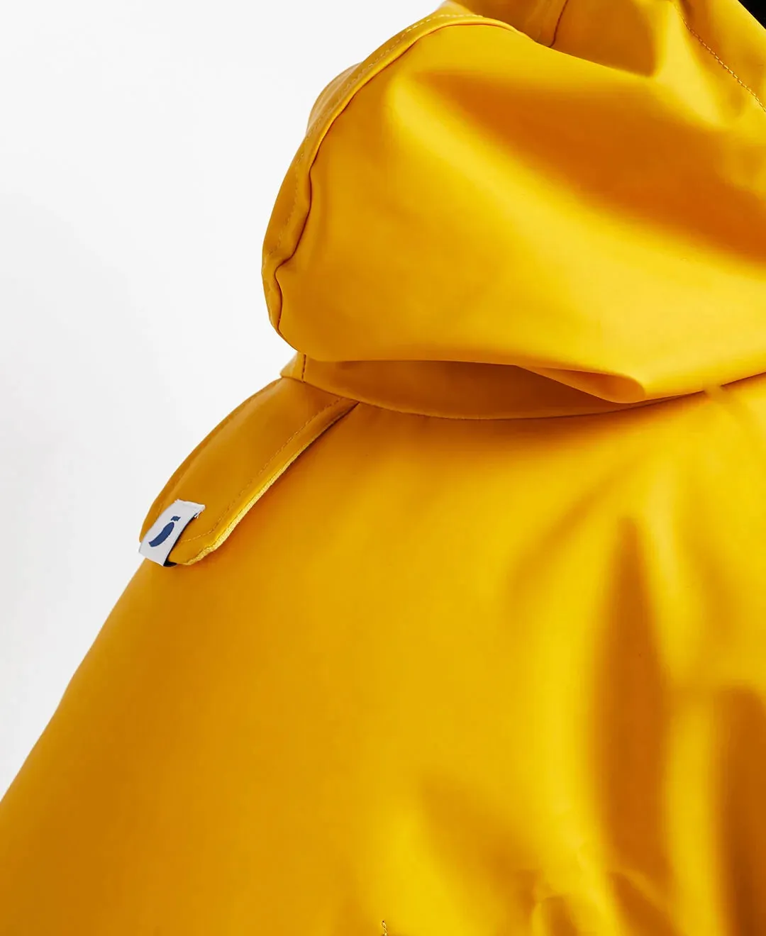 William Yellow Rain Cape for Dogs, Waterproof and Durable, Ideal for Wet Weather.