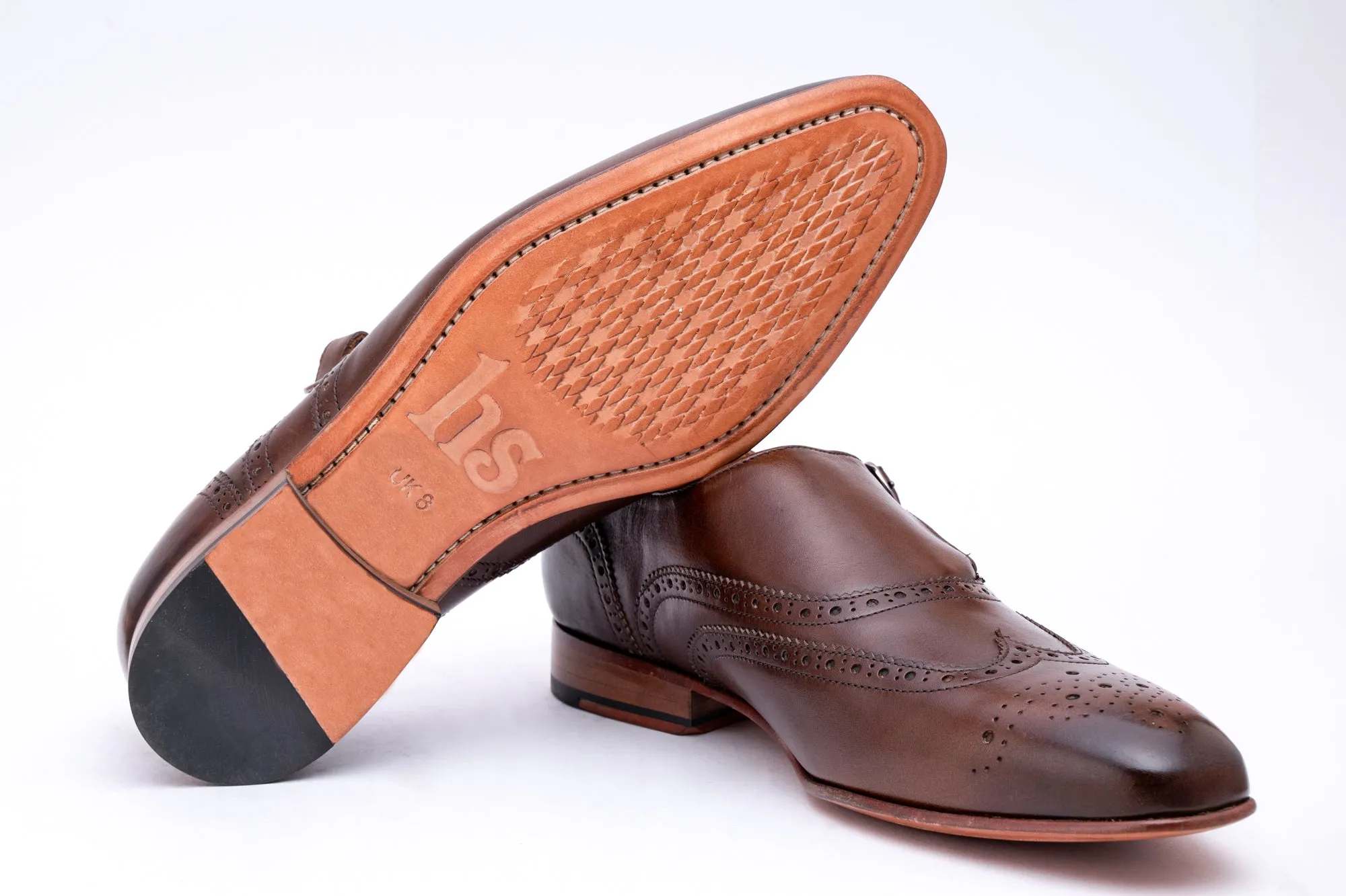 Wing cap Brogue with Single Monk