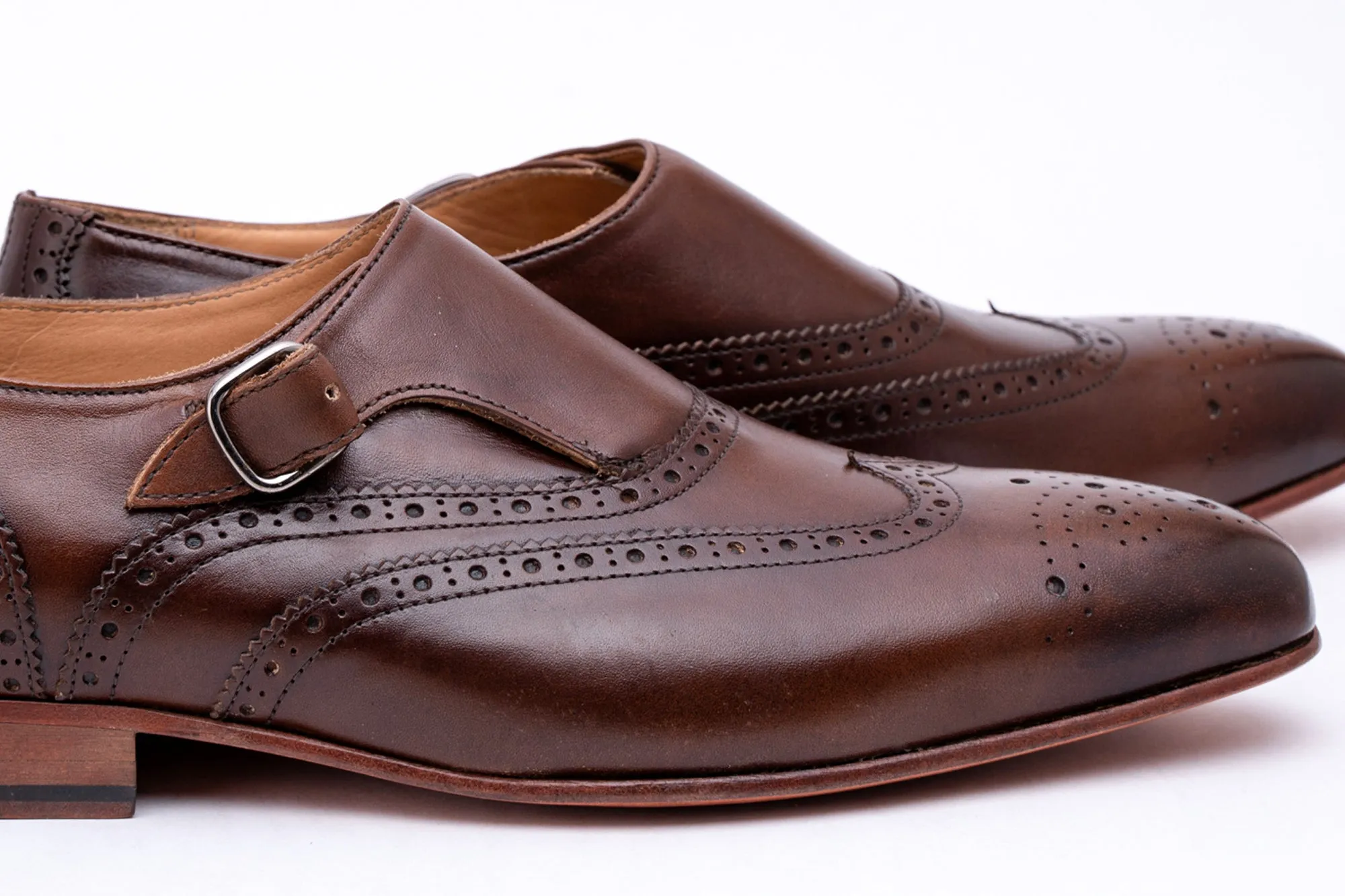 Wing cap Brogue with Single Monk