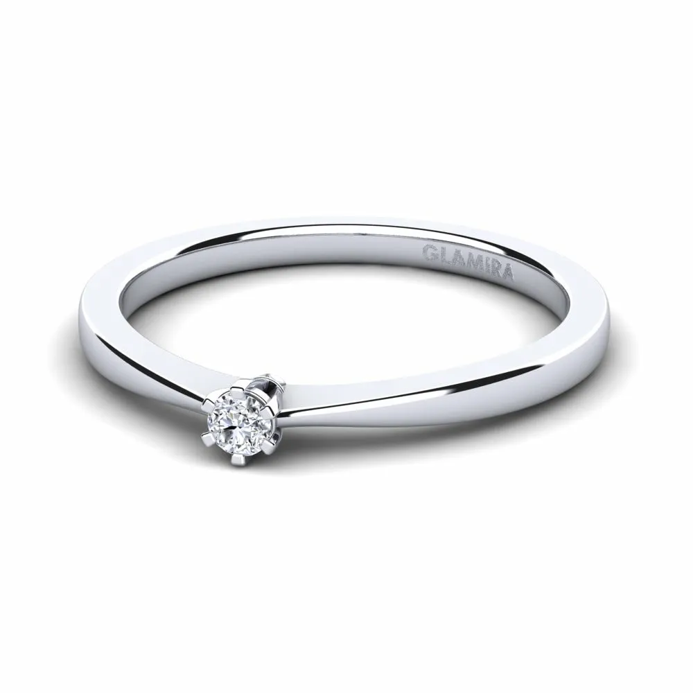 Woman's Bridal Rise Ring 0.05 Carat