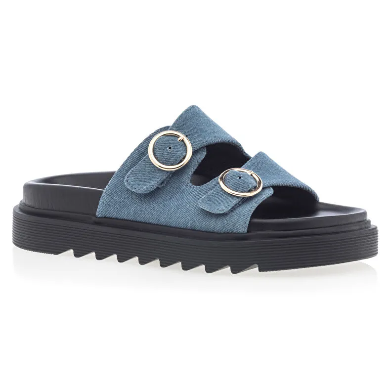 Women's blue mules/clogs.