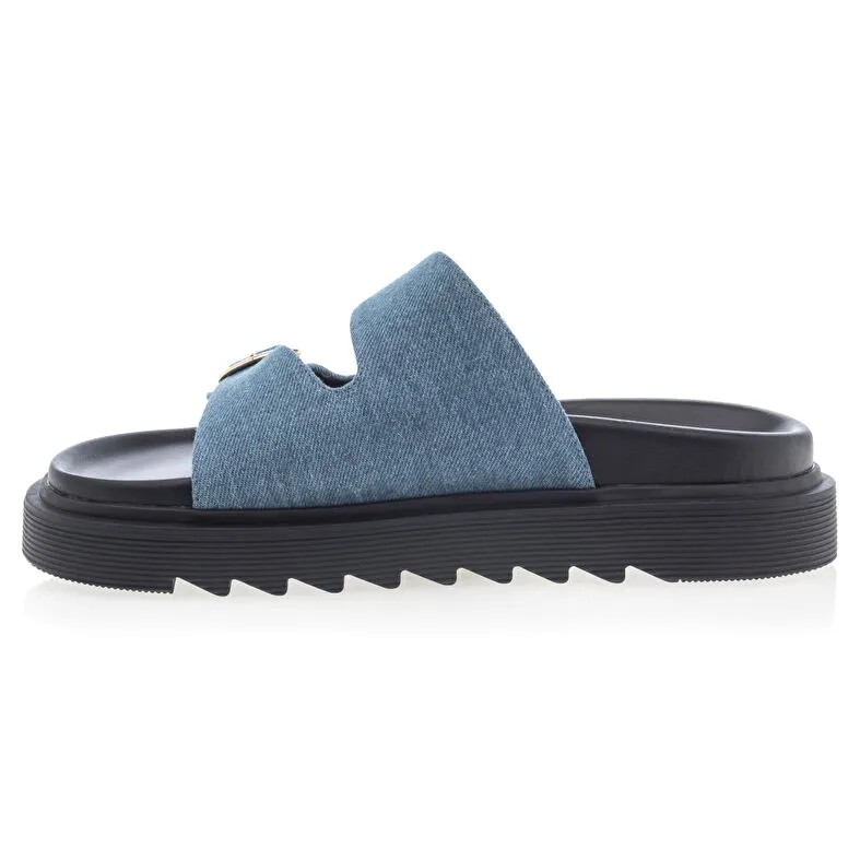 Women's blue mules/clogs.