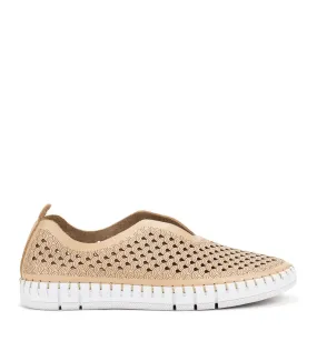 Women's slip-on shoes The Happy Monk Creta 016 Beige